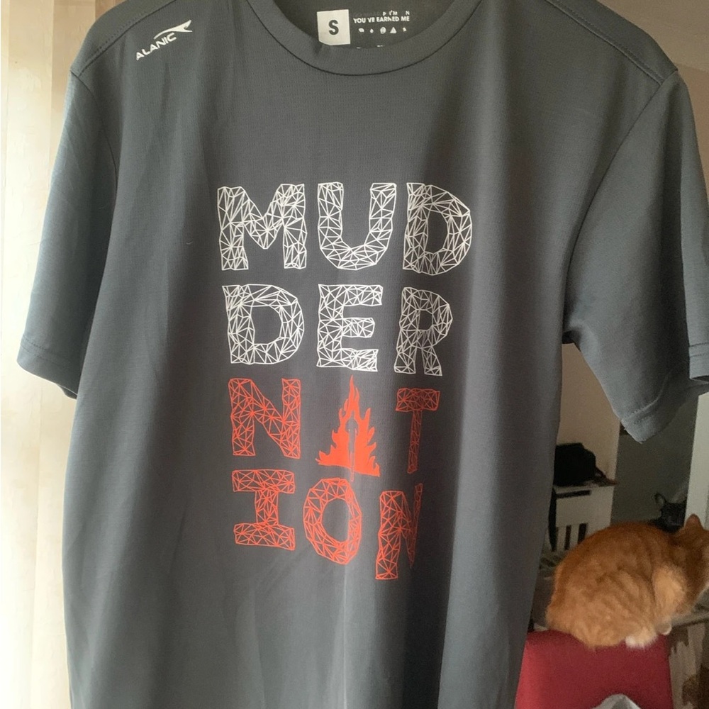 Alfani Gray Short Sleeve Tee with Graphic Design